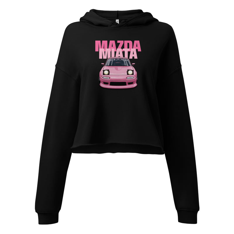 Pink Miata Crop Hoodie